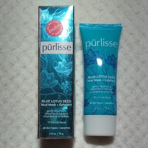 Purlisse Blue Lotus Seed Mud Mask + Exfoliant 10 Minute Facial